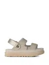 Ugg Goldenstar Crackle-effect Sandals In Neutral