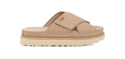 Pre-owned Ugg Goldenstar Cross Slide (women's) Sneakers In Driftwood