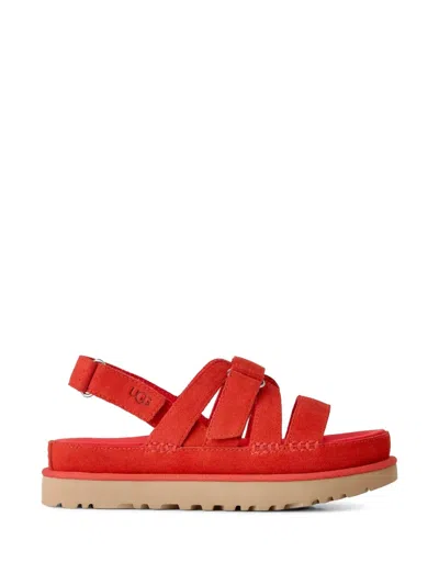 Ugg Goldenstar Gleam Flat Sandals In Red