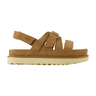 Ugg Goldenstar Gleam Suede Sandals In Multi