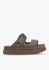 Ugg Goldenstar Glide Suede Sandals In Animal Print