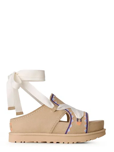Ugg Goldenstar Hi Artistitch Suede Sandals