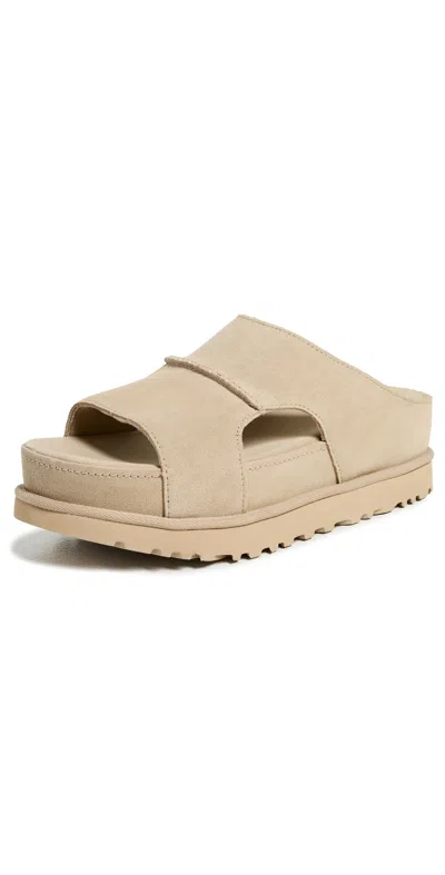 Ugg Sand Goldenstar Hi Cutout Slides In Neutral