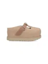 Ugg Lace-up Flatform Sole Round Toe Shoes In Beige
