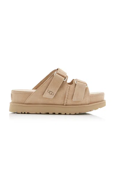Ugg Goldenstar Hi Sheepskin Slide Sandals In Neutral