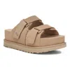 Ugg Goldenstar Hi Suede Slides Sand In Brown