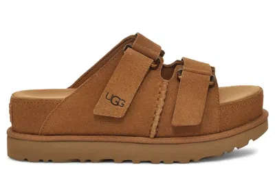 Pre-owned Ugg Goldenstar Hi Slide (women's) Sneakers In Chestnut