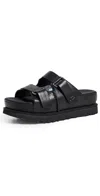 UGG GOLDENSTAR HI SLIDES BLACK