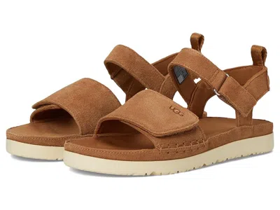 Ugg Goldenstar (little Kid/big Kid) Kids Shoes Chestnut : 2 Little Kid M, Suede In Brown