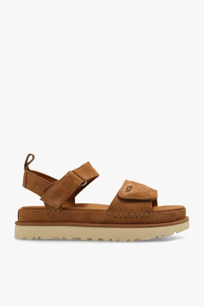 Ugg Goldenstar Platform Sandals In Hazel