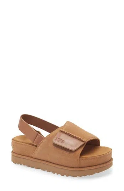 Ugg ® Goldenstar Platform Slingback Sandal In Chestnut