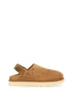 Ugg Goldenstar Suede Flatform Clogs In Brown