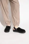 Ugg Suede Mules Metallic Microfibre Edge In Black