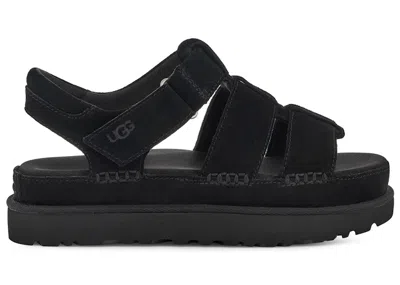Pre-owned Ugg Goldenstar Strap Platform Sandal (women's) Sneakers In Black