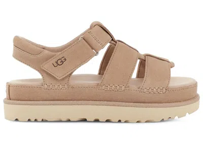 Pre-owned Ugg Goldenstar Strap Platform Sandal (women's) Sneakers In Driftwood