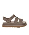 Ugg Goldenstar Strap Sandals In Smoke Plume In Brown