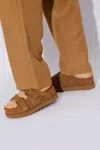 Ugg Goldenstar Hi Slide Slipper-mule In Leather Color Suede In Brown