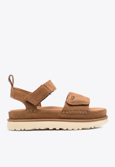 UGG GOLDENSTAR SUEDE SANDALS