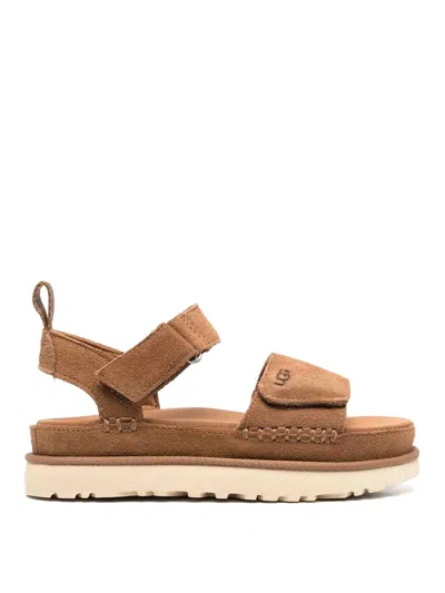 Ugg Goldenstar Touch-strap Sandals In Brown