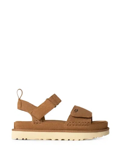 Ugg Goldenstar Touch-strap Sandals In Brown