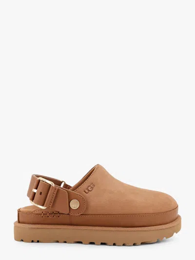 Ugg Goldenstar Villa Leather Sabot In Brown