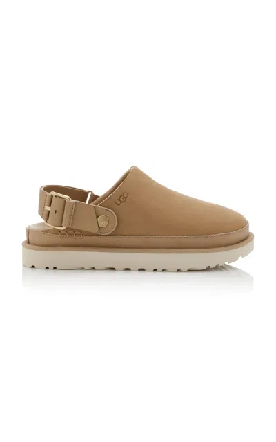 Ugg Goldenstar Villa Suede Clogs In Tan