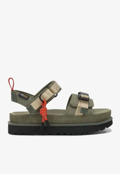 Ugg Goldenstar Wildwood Suede Sandals In Green