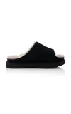 Ugg Greenport Shearling Slides In Black