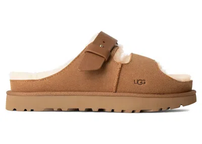 Pre-owned Ugg Greenport Strap Slide (women's) Sneakers In Chestnut In Brown