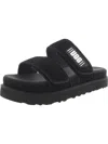 Ugg Greer Womens Suede Slip On Platform Sandals In Black