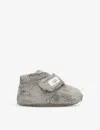 Ugg Boys Grey Kids Bixbee Terry-cloth Booties 6 Months - 1 Year In Grey