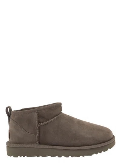 UGG GREY CLASSIC ULTRA MINI BOOTS