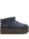Ugg Classic Ultra Mini Platform "eve Blue" Boots In Gray