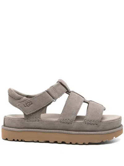 UGG GREY OPEN TOE SANDALS
