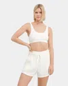 Ugg Gwendolynn Sports Bra Women Small White Scoop Neck Performance Active Erk254 In White