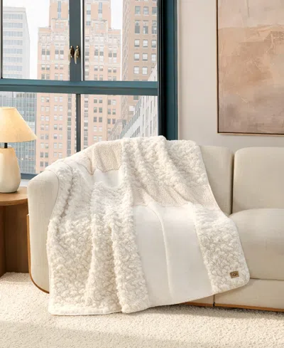 Ugg Harlan Patchwork Throw, 50" X 70" In Neutral