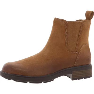Ugg Harrison Chelsea Womens Block Heel Leather Ankle Boots