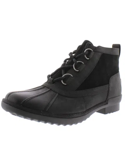 Ugg Heather Womens Suede Leather Ankle Boots In Black