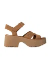 Ugg 70mm New Heights Ankle Strap Sandals In Brown