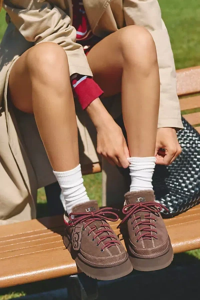 Ugg Heritage Lace-up Slippers In Brown