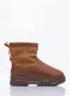 Ugg Waterproof Colour-block Ankle Boots With Shearling Trim In Brown
