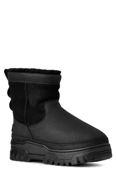 Ugg ® Heritage Trailgazer Waterproof Genuine Shearling & Wool Boot In Black