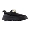 Ugg Lo Lowmel Suede Lace Up Trainers In Black