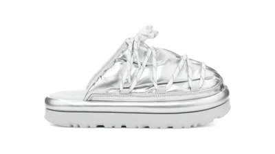 Pre-owned Ugg Hi Shine Spaceslider Slide (women's) Sneakers In Silver