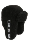 Ugg Sherpa Puff Trapper Hat In Black
