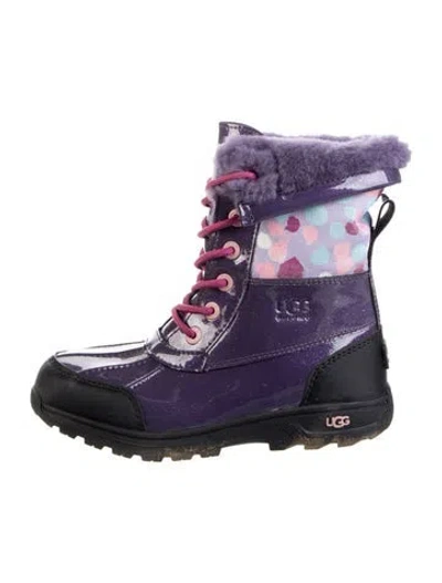 Pre-owned Ugg Babies' High Top Combat Boots In Purple