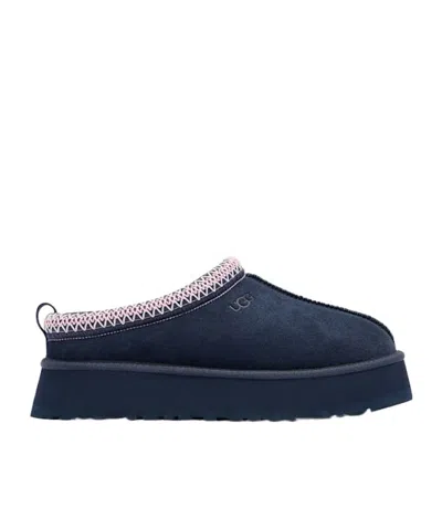 UGG HIGH-HEELED MULES WITH DECORATIVE BAND