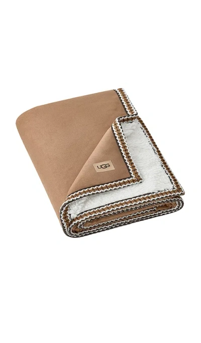 Ugg Home Kirkwood Uggbraid Throw Blanket In Brown