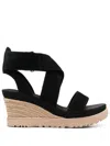 Ugg Ileana Espadrille Wedge Sandal In Black