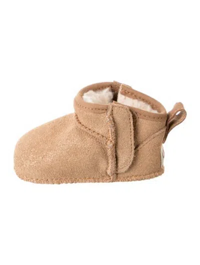 Pre-owned Ugg Babies' Infant Girls' Glitter Shearling Boots In Brown
